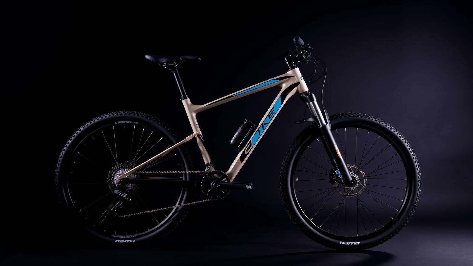 Mountain bike premium em fundo escuro